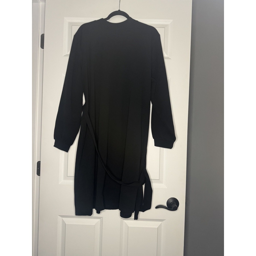 Maurices Plus Size Mock Neck Belted Mini Dress 3x Black Nwt